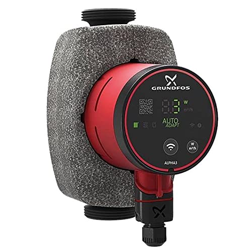 Grundfos Alpha3 HE-Umwälzpumpe 25-40 180 mm mit Bluetooth und Autoadapt Funktion 99371926