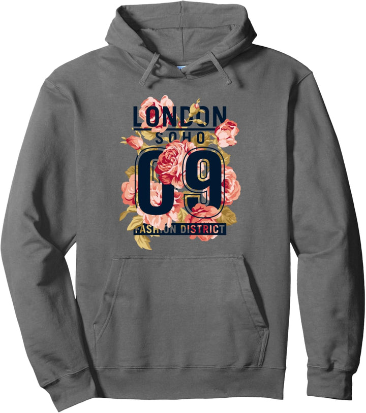 Cool Floral London Soho Graphic Tee Shirts, I Love London Pullover Hoodie