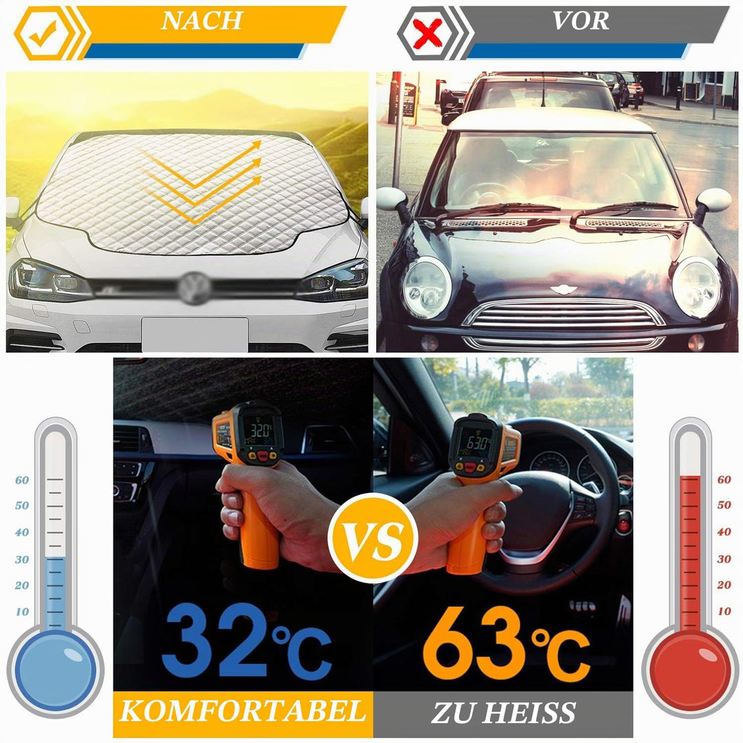 WIN.MAX Frontscheibenabdeckung Auto Scheibenabdeckung Faltbar Sonnenschutz Winter Windschutzscheiben