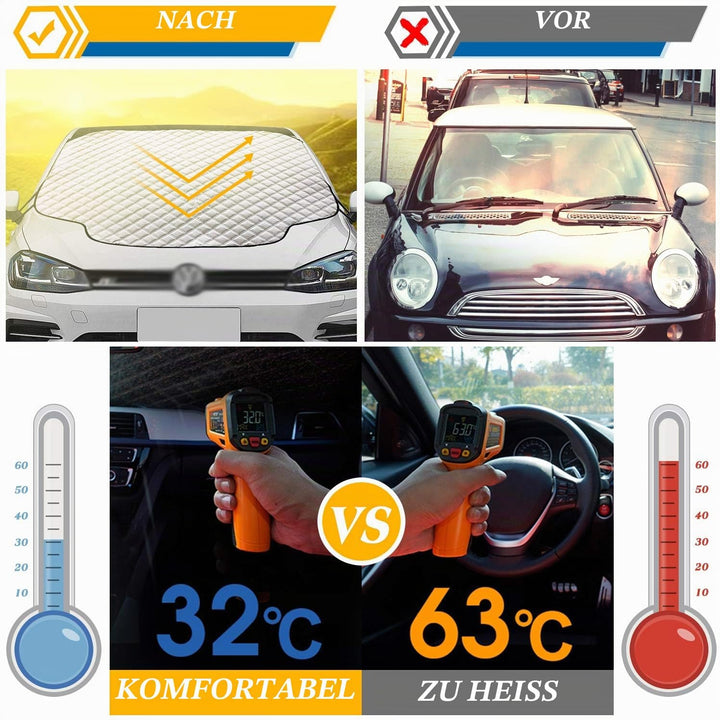 WIN.MAX Frontscheibenabdeckung Auto Scheibenabdeckung Faltbar Sonnenschutz Winter Windschutzscheiben