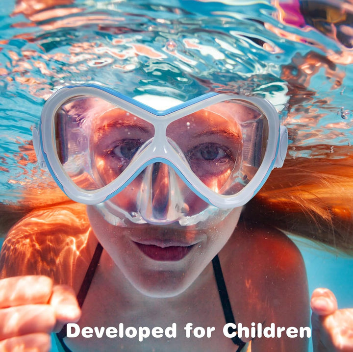 HIKOTEY Taucherbrille Kinder 4-16 Jahre,Schnorchelset Kinder für Mädchen Jungen Schwimmbrille Kinder