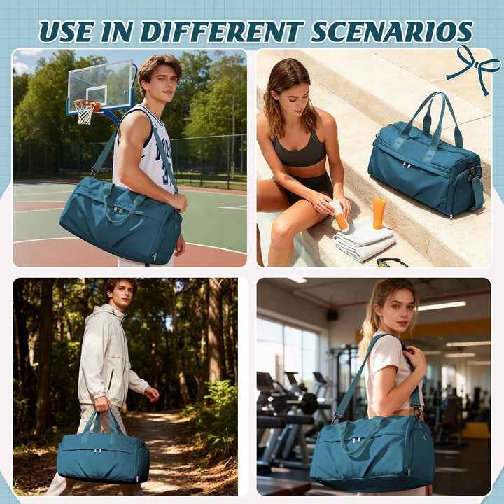 HYC00 Sport Duffel Bag Damen Sporttasche mit Schuhfach Reisetasche Damen Weekender Travel Bag Handge
