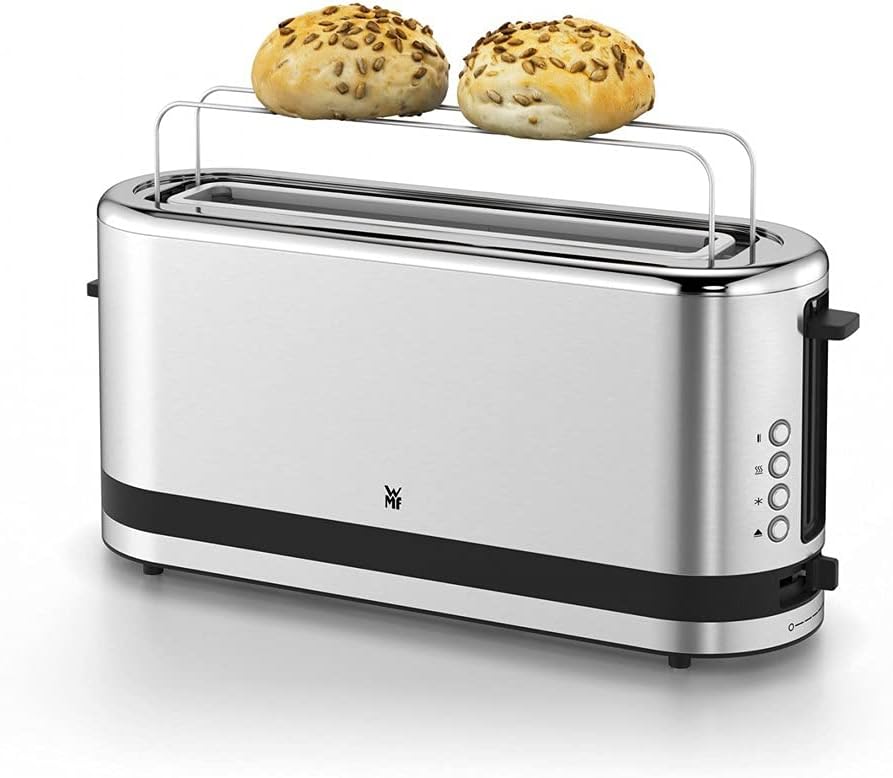 WMF Küchenminis Toaster Langschlitz mit Brötchenaufsatz, 2 Scheiben, XXL, Bagel-Funktion, 7 Bräunung