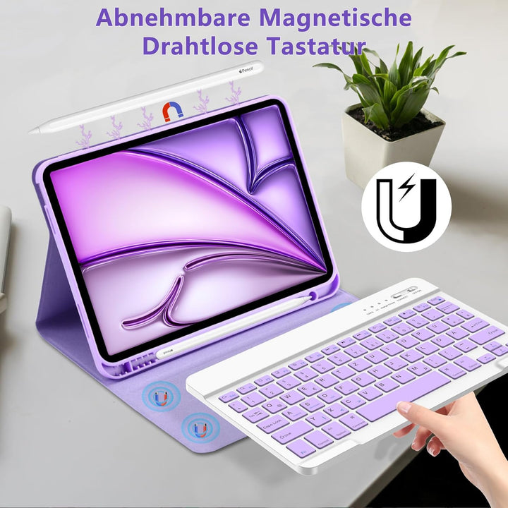 Tastatur Hülle für iPad Air 11"(M2&amp;M3) 2024/2025/iPad Air 5 Gen 2022/iPad Air 4 Gen 2020 10.9&