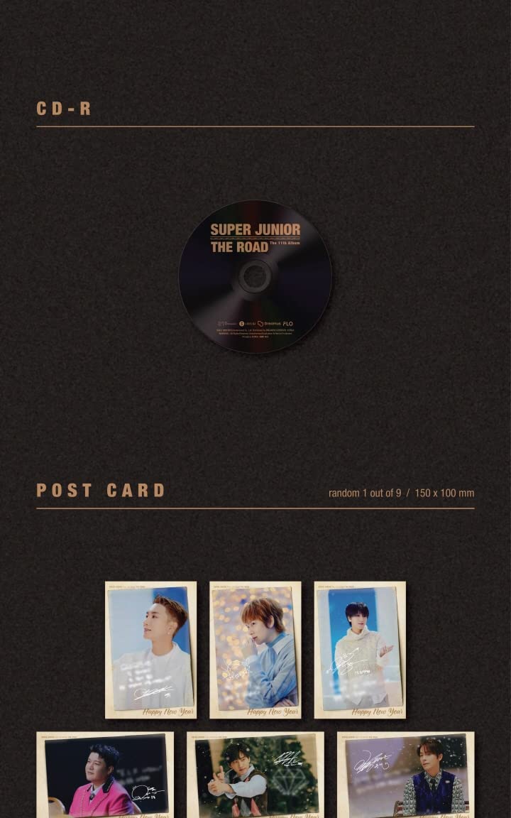 SUPER JUNIOR THE ROAD 11th Album CD+Photocover+Photobook+Postcard+Photocard+Tracking