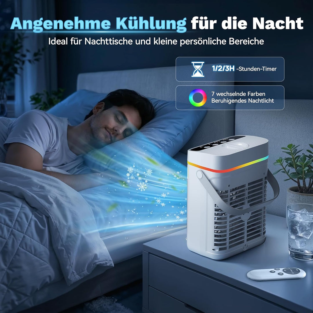 Mobile Klimaanlage 1250 ML, 4 In1 Mini Klimaanlage für Zimmer, Tragbare Mobile Klimagerät mit 1-3 H