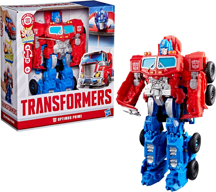 Transformers Smash Changers Optimus Prime Action-Figur, lässt Sich vom Roboterspielzeug in einen Tru