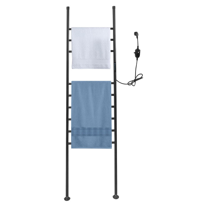 Handtuchheizkörper Elektrisch,Freistehende Handtuchleiter mit Timer 1-24H, 45-70°C, 180W Bodenstehen