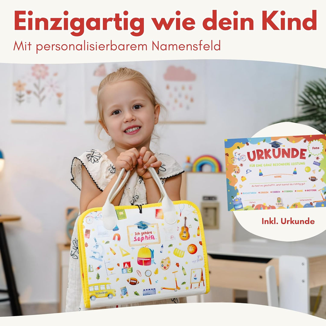 Lion’s Collection Montessori Busy Board Deutsch ab 3 Jahre – Busy Book & Activity Board für Kinder –
