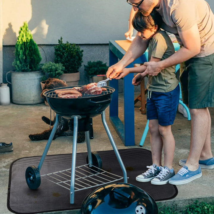 Feuerfeste Unterlage | 60×105cm Faltbare Hitzeschutzmatte | Bodenschutzmatte | Grillmatten | Bodenma