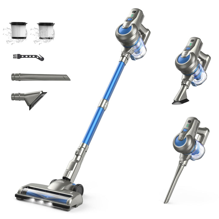 Kalado KCV500 Akku Staubsauger, 23kPa Saugleistung Ultraleichter Staubsauger Kabellos, 6-in-1 Handst