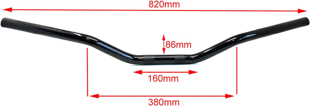 Motorrad Lenker - 25mm 1" Widerstand Stangen Für Cruisers & Retro Eigener Breite 82cm