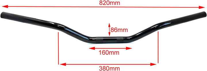 Motorrad Lenker - 25mm 1" Widerstand Stangen Für Cruisers & Retro Eigener Breite 82cm