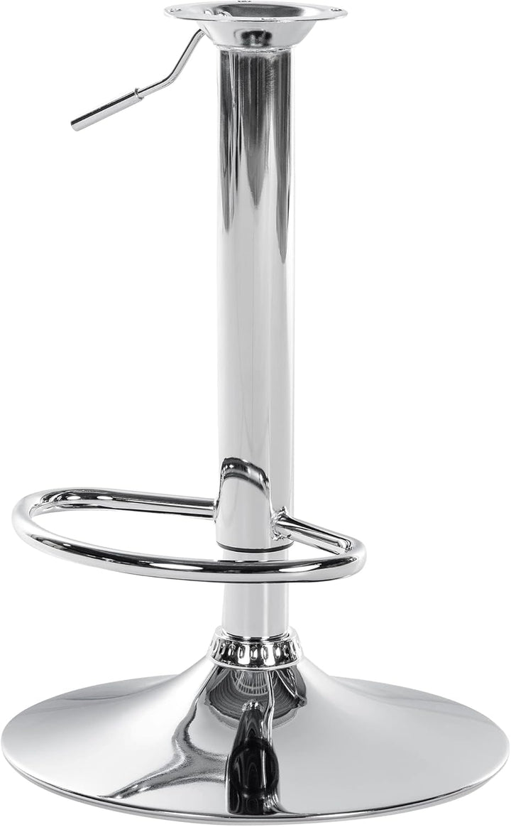 CLP Barhocker-Gestell I Höhenverstellbare Barstuhl-Säule I 8 X 8 cm Lochabstand, Farbe:Chrom, Chrom