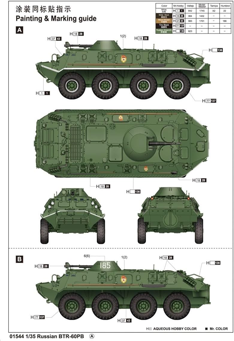 Trumpeter 01544 Modellbausatz BTR-60PB