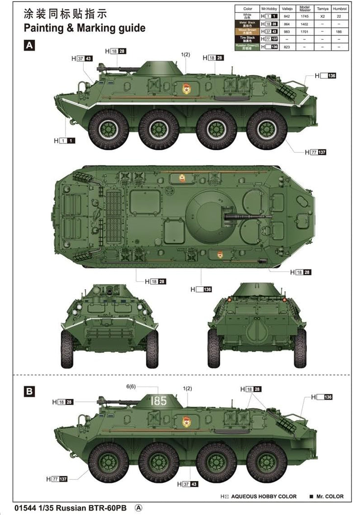 Trumpeter 01544 Modellbausatz BTR-60PB
