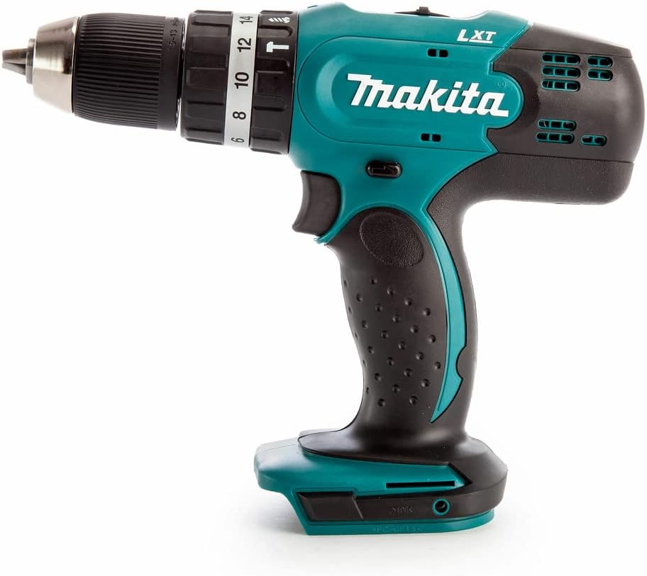 Makita dhp453rfx4 Bohrmaschine Schlagschrauber DHP453Z + 2 Akkus 18 V 3 Ah Li-Ion + 74 Zubehör + Tra