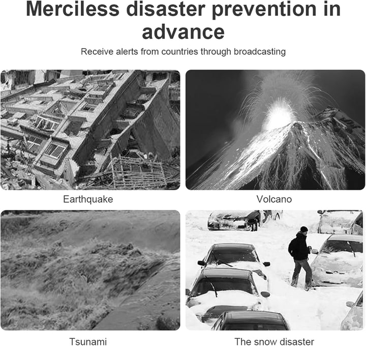 12000 MAh Notfall-Wetterradio, Tragbares Notfall-Wetterradio, Solarradio, Handkurbel-Wetterradio mit