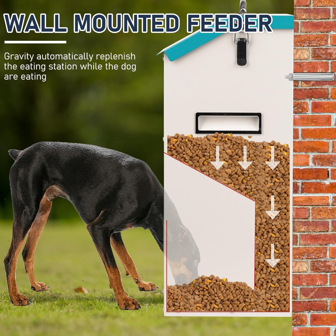 Futterautomat für Hunde - Fassungsvermögen 7 kg, Kann Das Futter Vor Feuchtigkeit SchüTzen, Anti-Nag
