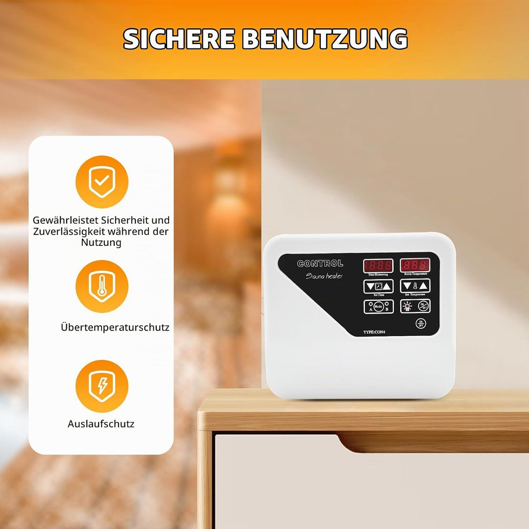 3-9 kW Sauna-Aussenregler, Saunaregler, Saunasteuerung 380 V-415 V, Saunaofen-Digitalregler, externe