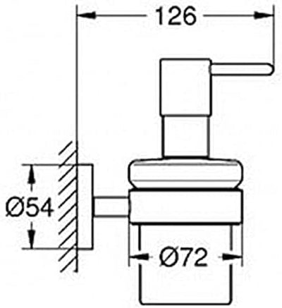 Grohe Essentials Seifenspender mit Halter, supersteel, 1 Stück, 40448DC1, Seifenspender mit Halter