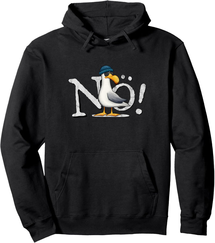 Nö Kein Bock Nichtstun Nordsee Ostsee schlechte Laune Möwe Pullover Hoodie