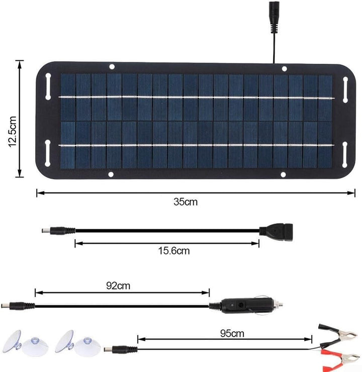 Solar-Batterie-Ladegerät, 30 W, Solarpanel, 12 V, Erhaltungsladegerät, Batterie-Ladegerät-Set, Maint