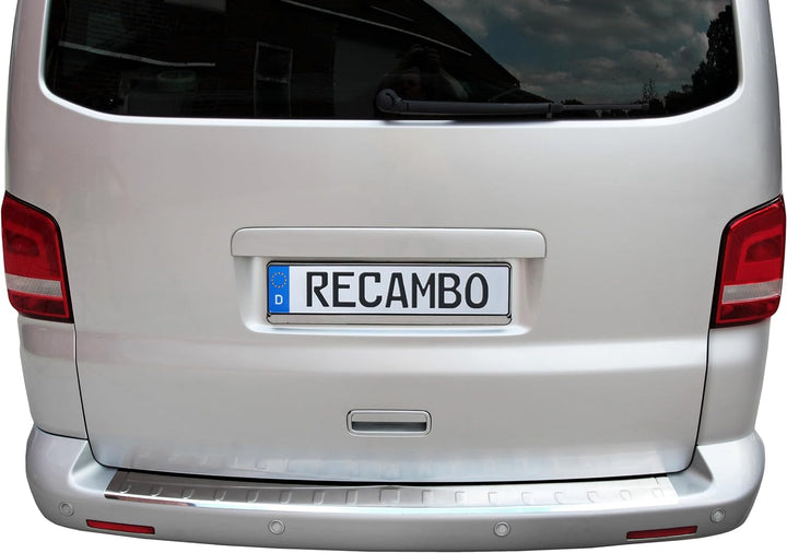 Recambo CT-LKS-2510a LADEKANTENSCHUTZ Edelstahl Chrom für VW T6 | ab 2015- | 130CM | mit ABKANTUNG,