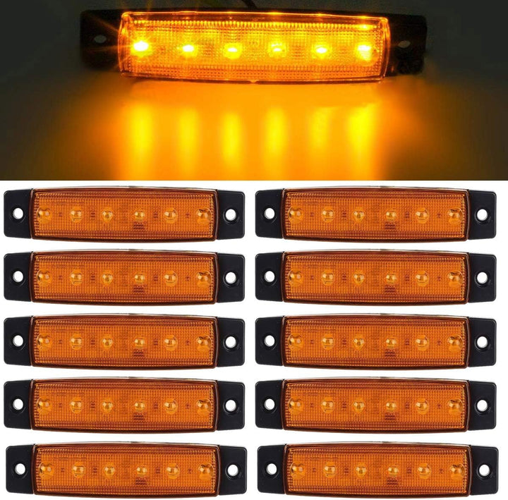 KYYET DC 24 V LED-Seitenmarkierungsleuchten, 6 LEDs, 2835 SMD-Abstand, für LKW, Anhänger, Wohnmobil,