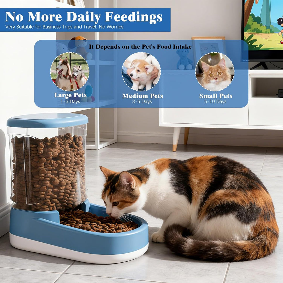 Frutilexia2 Stück 3.8 L Automatischer Futterspender, Futterspender und Wasserspender für Hunde, Katz