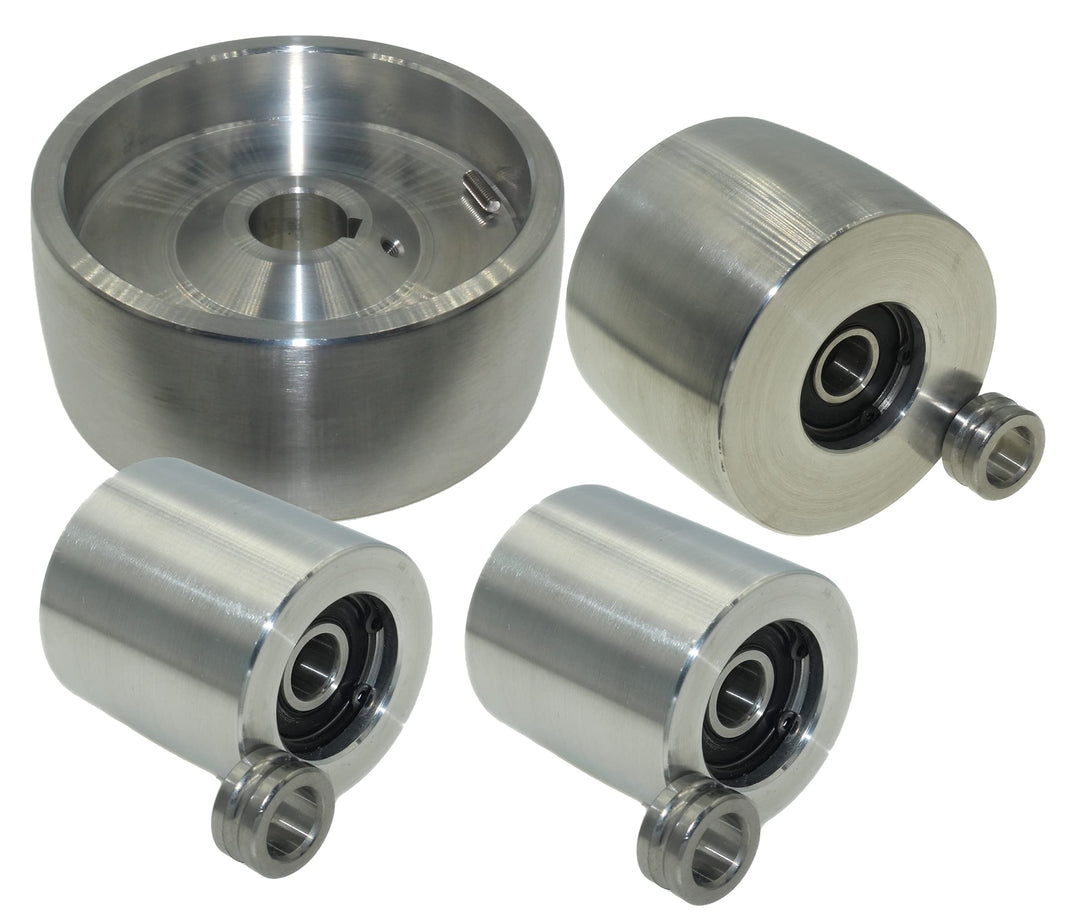 (AL5-24) CNC gefrästes Riemenschleifer Set für Messerschleifer 130 mm Antrieb-24 mm Schaft 75 mm Spu