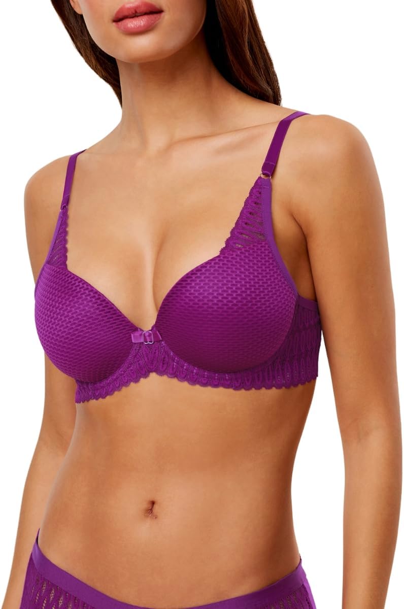 Triumph Damen Aura Spotlight Conscious WHP Bra 80F Violet, 80F Violet