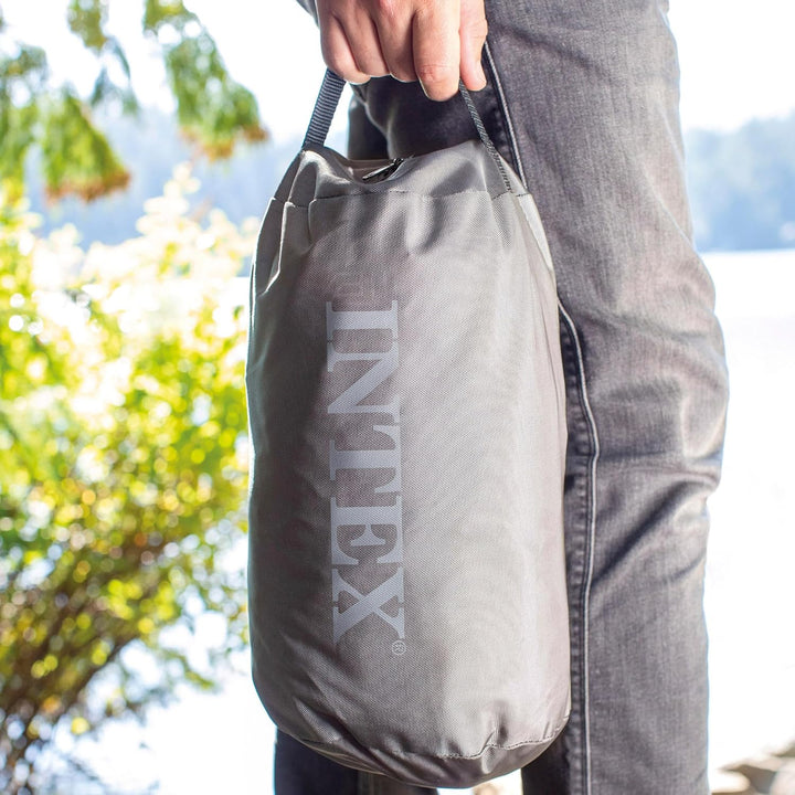 INTEX Aufblasbare Camping Matratze für 1 Personen mit Kopfkissen (191x71x11 cm) max. 136 KG – Isomat