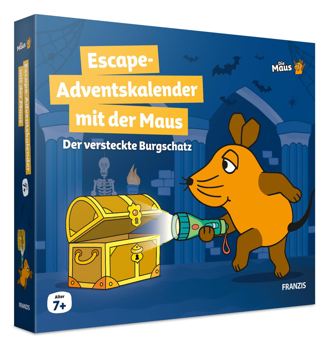 Escape Adventskalender mit der Maus, Der versteckte Burgschatz (Ausgabe für den Buchhandel) UV-Stift