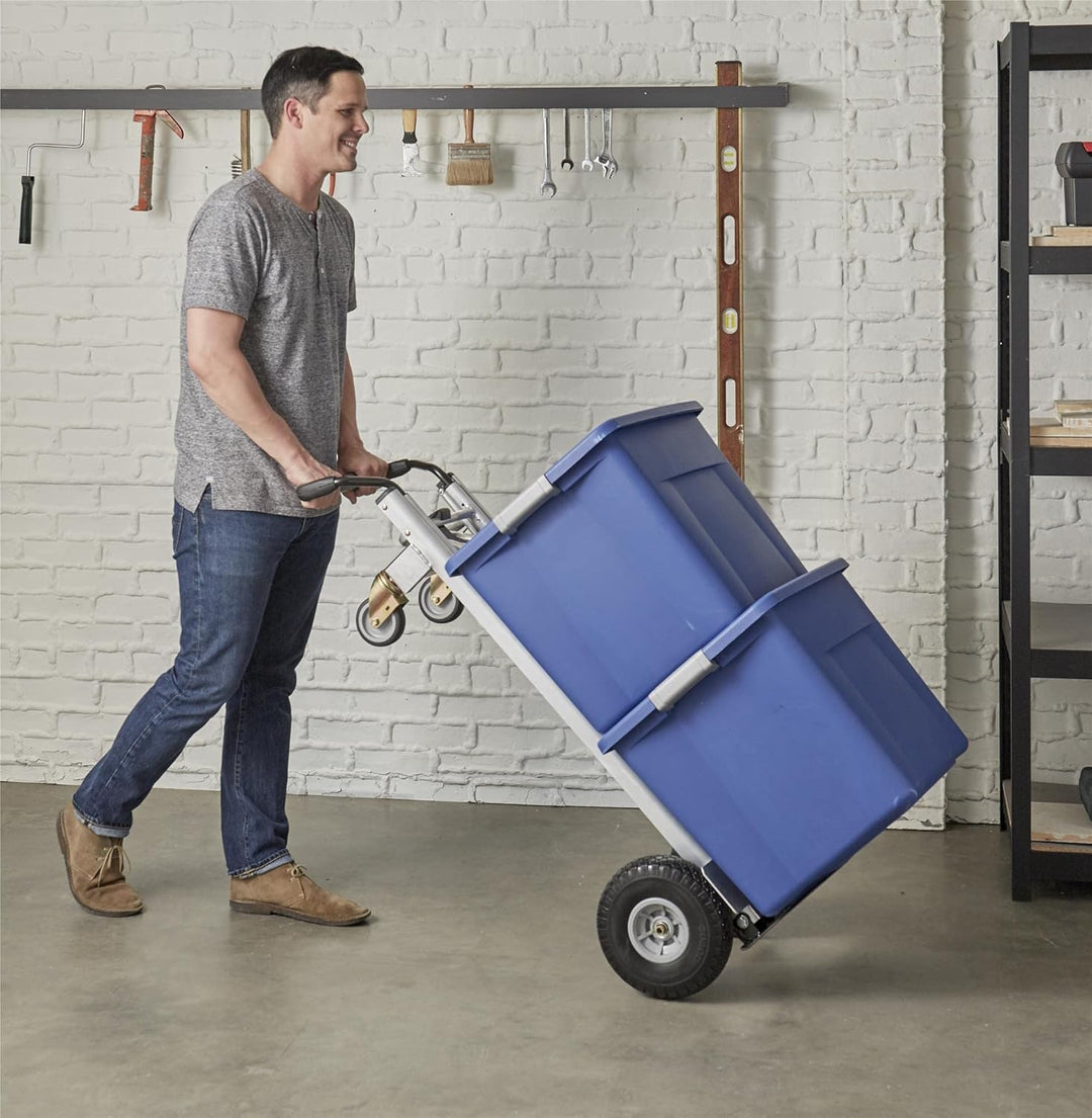 COSCO 12243ASB1E 3-in-1 faltbare Sackkarre mit flachen Rädern, 362,9 kg/453,6 kg Kapazität, Aluminiu