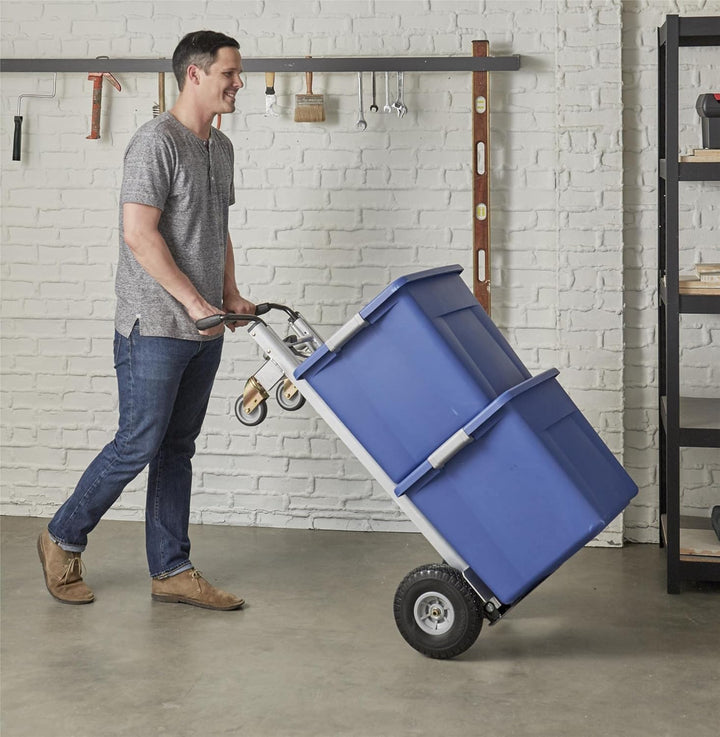 COSCO 12243ASB1E 3-in-1 faltbare Sackkarre mit flachen Rädern, 362,9 kg/453,6 kg Kapazität, Aluminiu