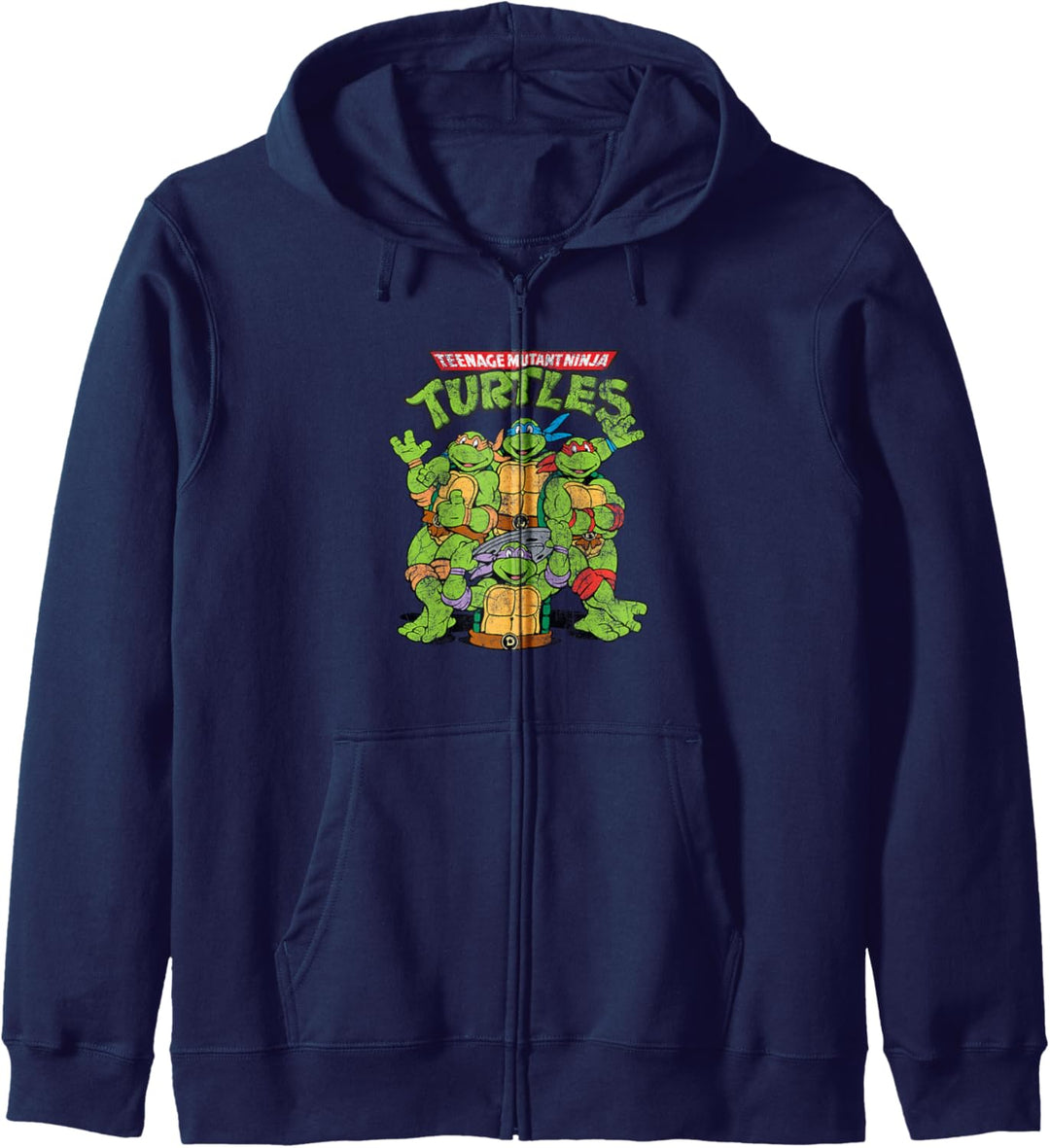 Teenage Mutant Ninja Turtles Klassisches Retro Logo Kapuzenjacke