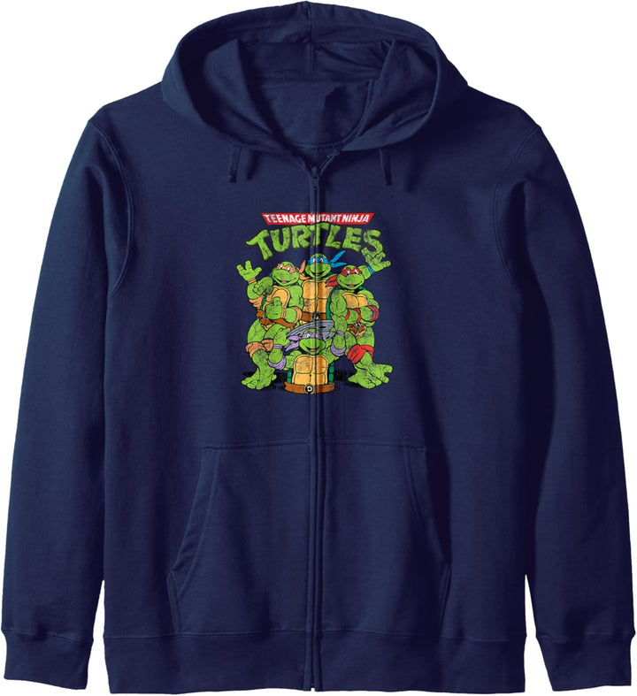 Teenage Mutant Ninja Turtles Klassisches Retro Logo Kapuzenjacke