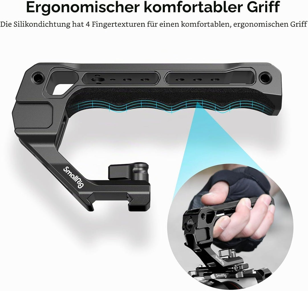 SMALLRIG NATO Top Handle, Griff mit NATO Schnellspanner für Kamerakäfig, universelles Video Rig mit