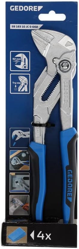 GEDORE Zangenschlüssel-Set mit Schonbacken, Spannweite bis 52 mm, ohne Zähne, Multifunktionswerkzeug