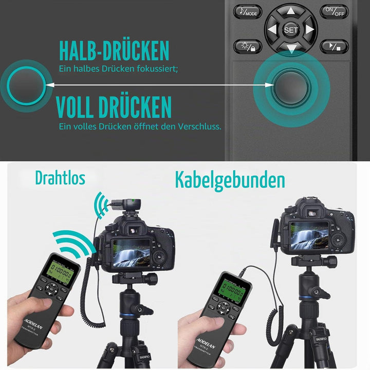 Fernauslöser für Canon EOS R3, EOS R5, EOS R5 C, 10D, 6D Mark II, 1D X Mark II, 1DX Mark III, 5D Mar