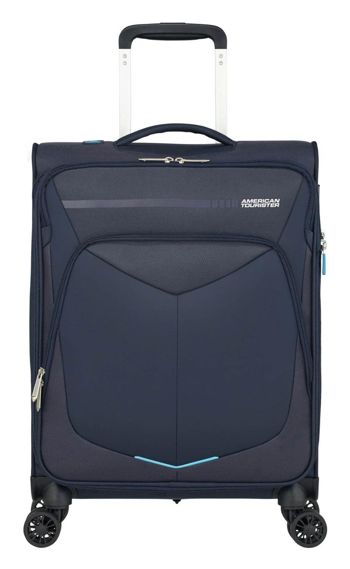 American Tourister Summerfunk Koffer, 55 cm, 46 Liter, Navy Spinner S Erweiterbar (55 cm - 46 L) Bla