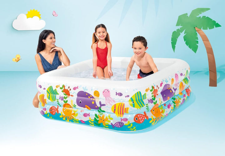 Intex See Aquarium Pool - Kinder Aufstellpool - Planschbecken - 159 x 159 x 50 cm - Für 3+ Jahre & 2