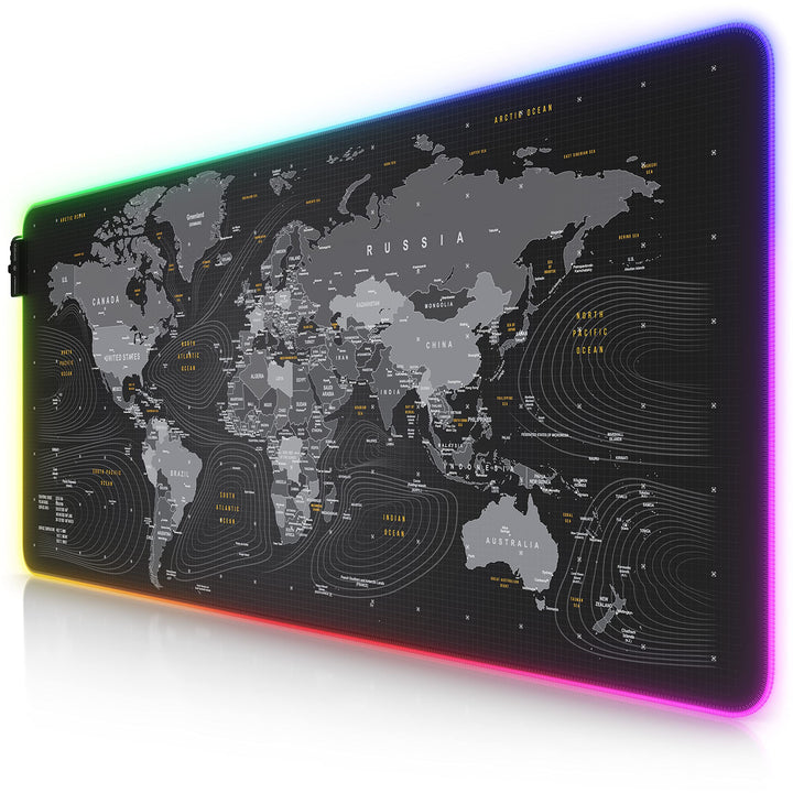 CSL-Computer – XXL RGB Gaming Mauspad – LED Schreibtischunterlage – 900 x 400 mm Übergrösse – XXL Ma