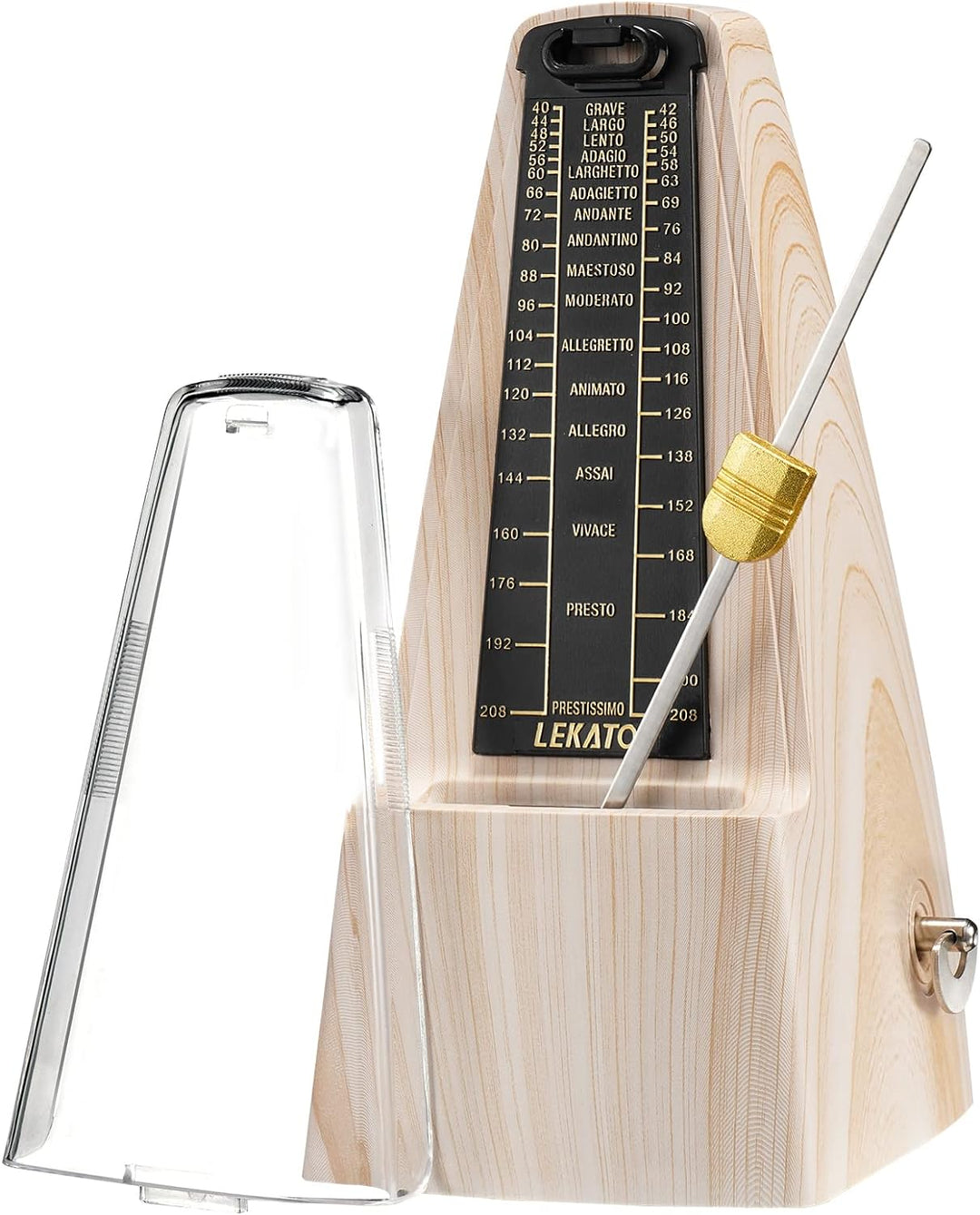 Mechanisches Metronom mit Glocke, LEKATO Universal Metronom für Klavier, Gitarre, Ukulele, Violine u