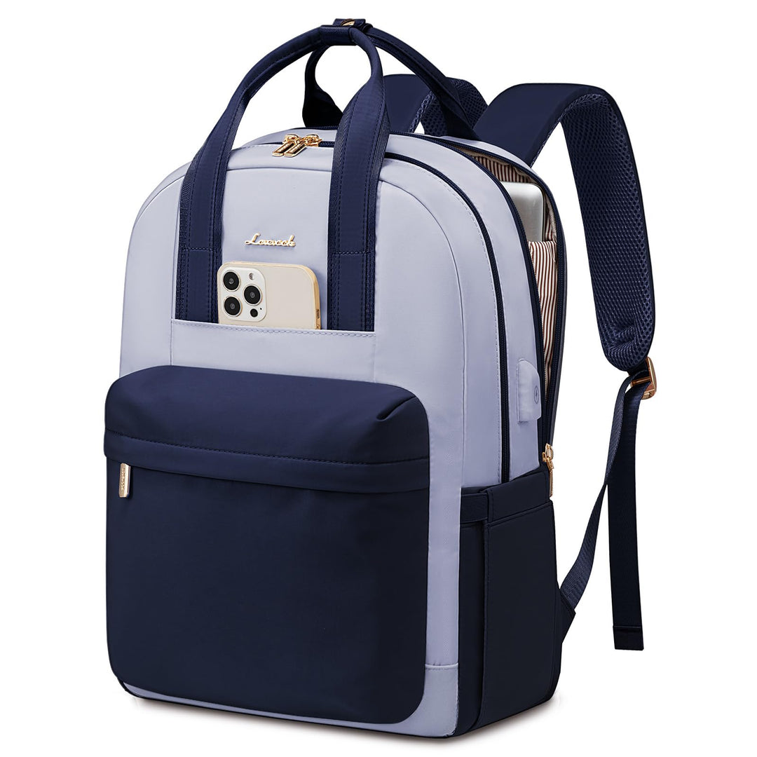 LOVEVOOK Rucksack Damen, 15,6 Zoll Laptop Schultasche Mädchen mit Laptopfach, Wasserdicht Reiserucks