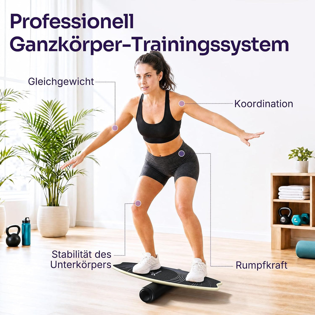 Balance Board Holz: Sportneer Indoorboard Skateboard, Indoor Surfboard Trickboard und Gleichgewichts