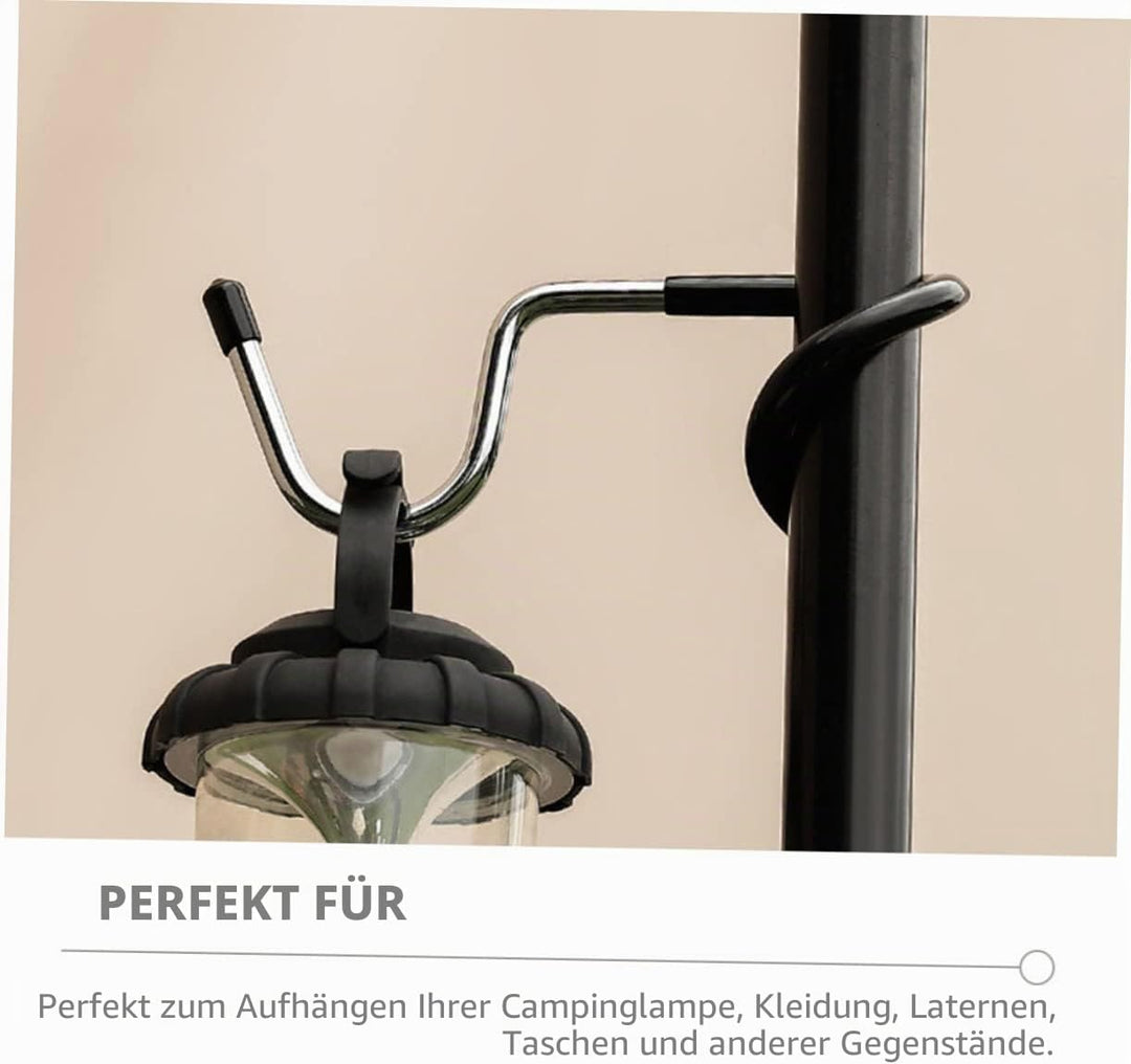 HEMOTON Laternenhaken Für Zeltstangen 3 Stück Camping Haken Ohne Bohren Universal Aufhänger Für Outd