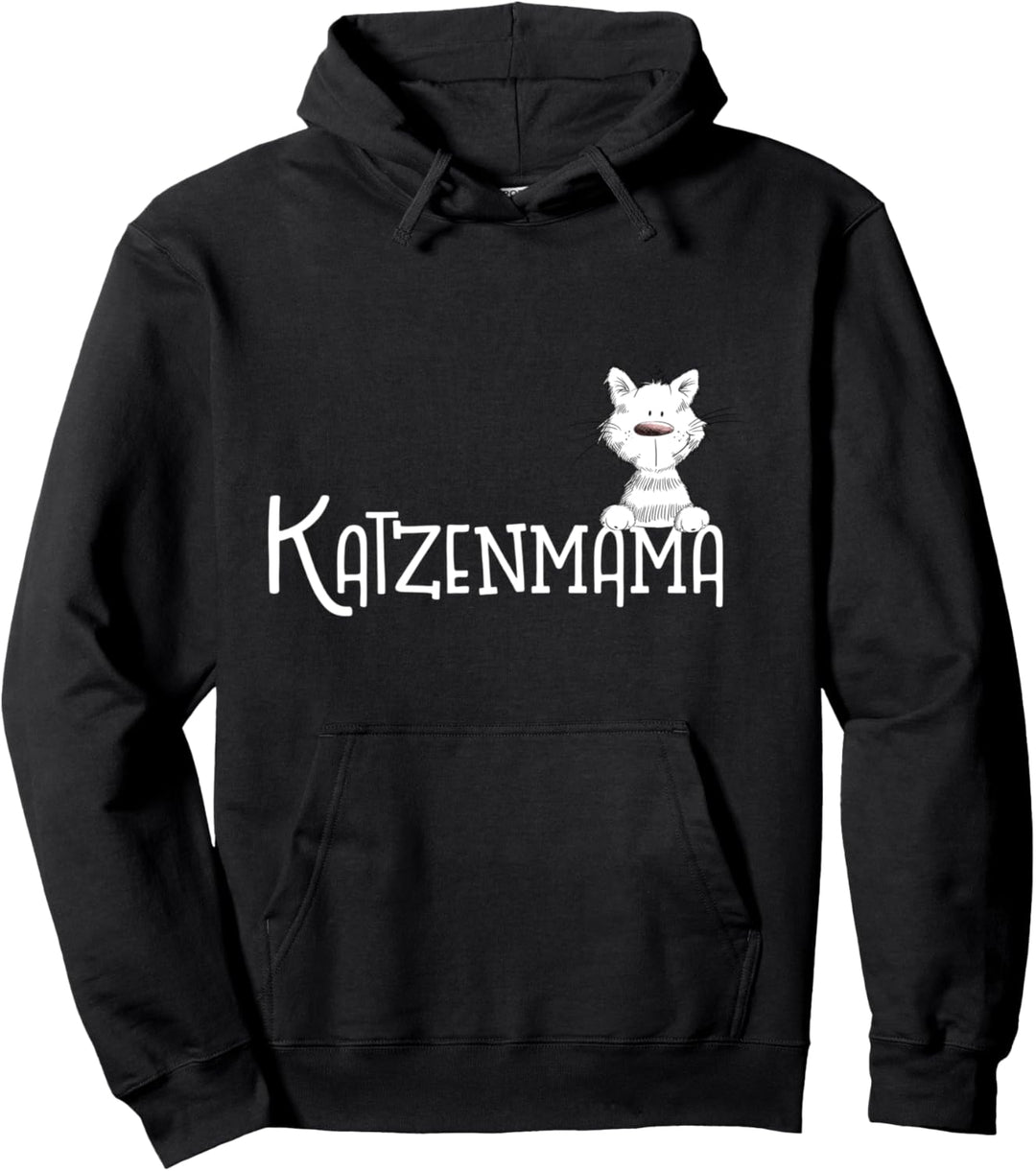 Katzen Mama Spruch I Katzenmotiv Katzendruck Fun Pullover Hoodie