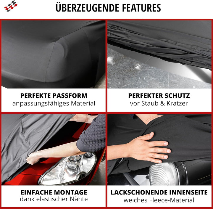 Walser Premium Abdeckung Auto Indoor Stretch Plus Qualitätssieger Sehr Gut* Autoabdeckung Winter Aut